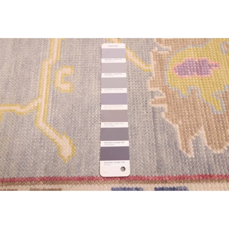 ECARPETGALLERY Hand-knotted Modern Oushak Grey Wool Rug - 7'11 x 9'11