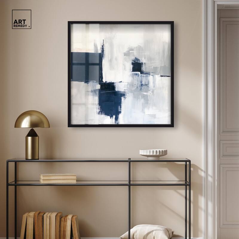 Porcelain Blue on White I Shadowbox by Art Remedy