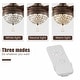 preview thumbnail 10 of 17, Bronze Crystal Fandelier 4-Blades Ceiling Fan with Light and Remote