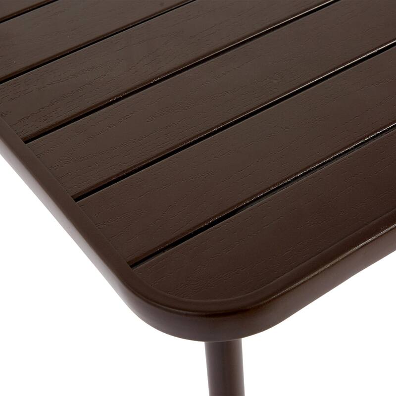 5-Piece Plastic Chair & Steel Table Outdoor Dining Set