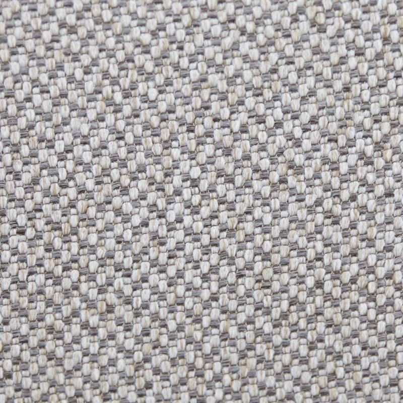 Finn Counter Stool in White Steel and Charcoall Fabric - Set of 2 - 19.5"Lx18"Wx25.75"H