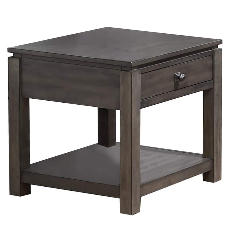 End Table With Drawer & Shelf - Modern Accent Table for Living Room, Bedroom, Small Space - 24.5