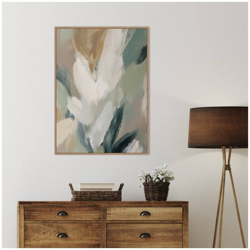 Kate and Laurel Plant Form No. 1 by Amy Lighthall Framed Canvas Wall Art Print