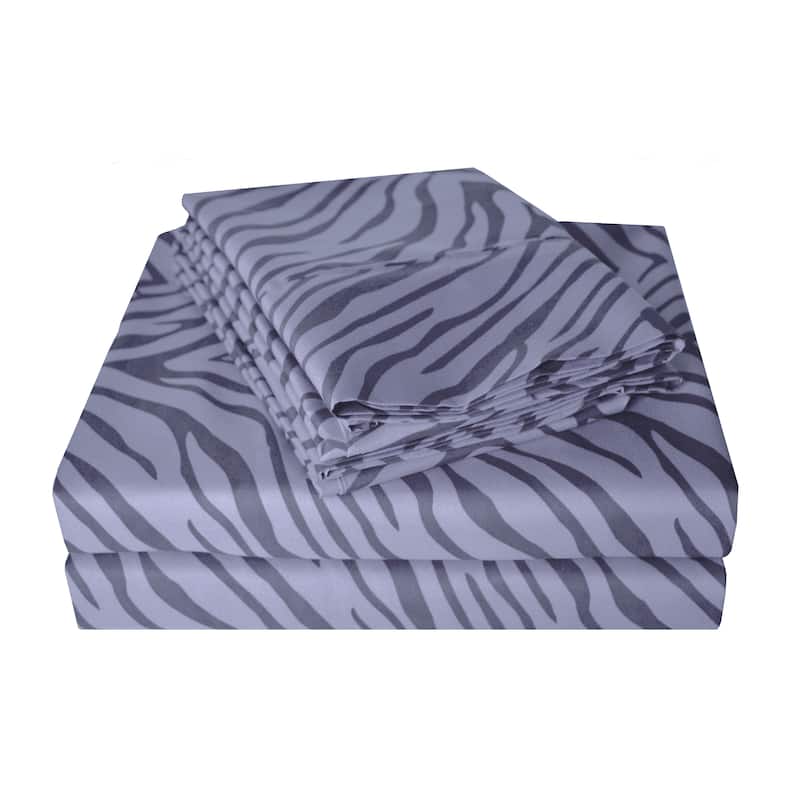 Superior Wrinkle Resistant Animal Print Microfiber Sheet Set