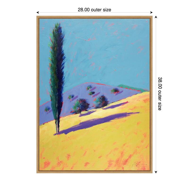 Golden Valley by Paul Powis Framed Canvas Wall Art Print - 28 x 38 in