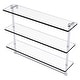 preview thumbnail 27 of 32, Allied Brass 16 Inch Triple Tiered Glass Shelf with Integrated Towel Bar