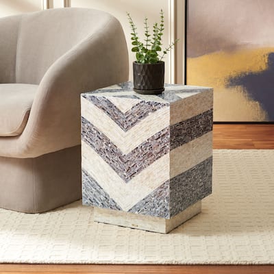 SAFAVIEH Home Collection Blythe Square Stool - 14" L x 14" D x 19" H