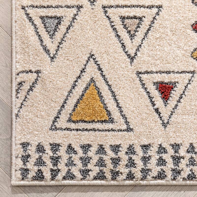 Well Woven Malaga Huron Bohemian Tribal High Low Area Rug
