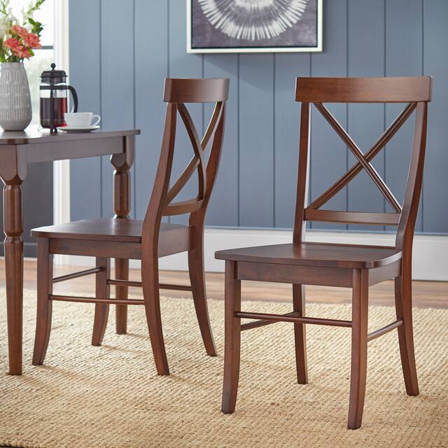 Simple Living Albury Dining Chairs (Set of 2) - Brown