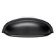 preview thumbnail 3 of 9, Alno Pulls 3 Inch Center to Center Smooth Shell Cup Cabinet Pull Matte Black