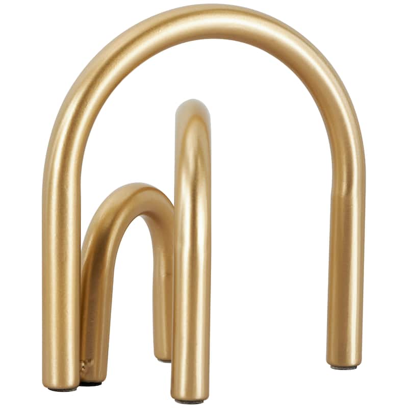 Gold or Black Metal Overlapping Arch Geometric Sculpture