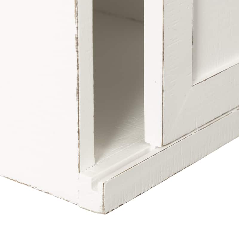Kate and Laurel Cates Wood Floating Side Table with Cabinet