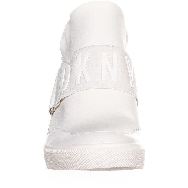 white wedge slip on sneakers