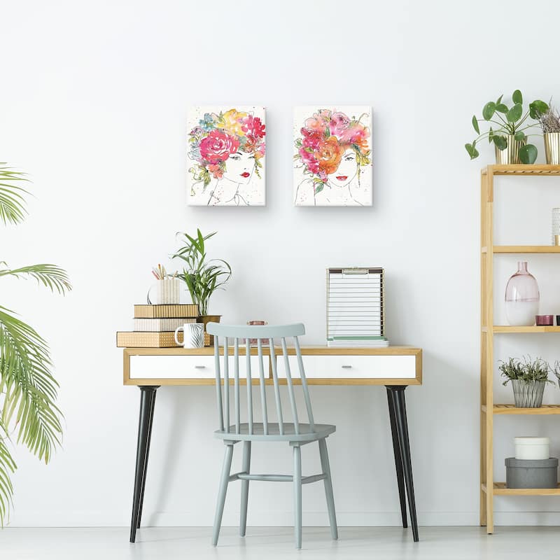 Floral Figures I-IV by Anne Tavoletti Canvas Art Prints