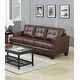 preview thumbnail 2 of 3, Stationary Sofa with Tufted, Dark Brown
