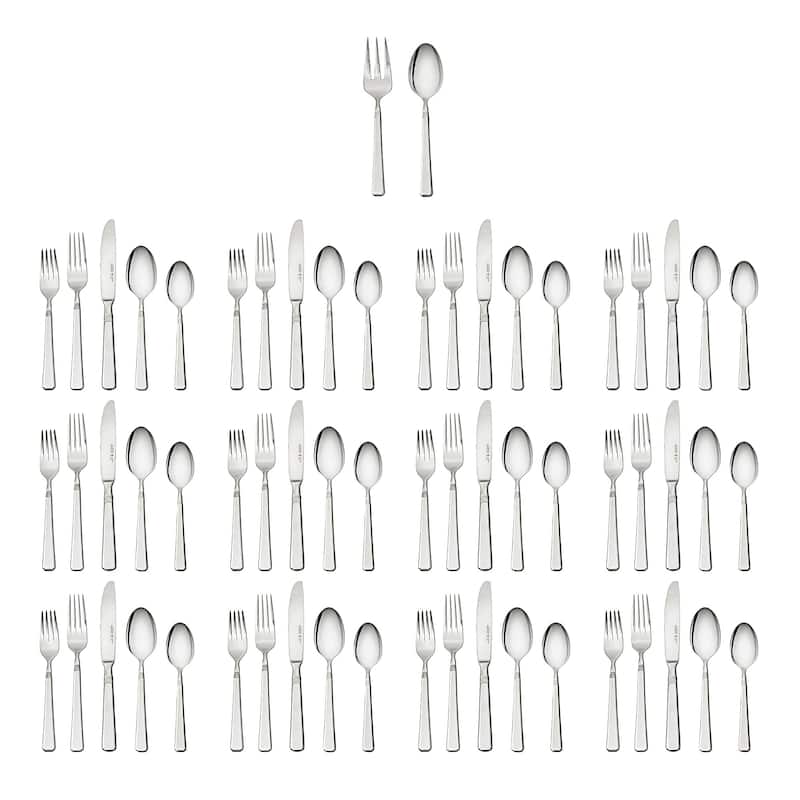 Henckels Metrona 62-pc 18/10 Stainless Steel Flatware Set, Service for 12