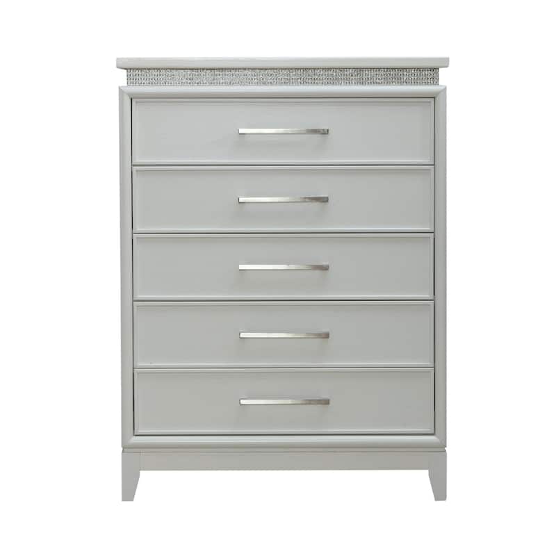 Liberty Furniture Reflections Upholstered Bed, Dresser & Mirror, Chest, Night Stand - King or Queen