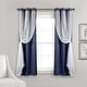 preview thumbnail 28 of 146, Lush Decor Grommet Sheer Panel Pair with Insulated Blackout Lining