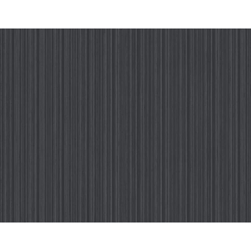 A-Street Prints Sebasco Black Vertical Pinstripe Wallpaper