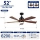 preview thumbnail 149 of 157, YUHAO SylvanAir Modern 52 in. Flush Mount Outdoor/Indoor Ceiling Fan with 3 Solid Wood Blades and DC Reversible Motor