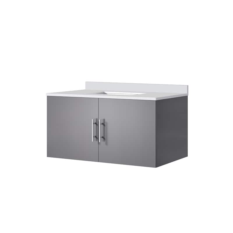 Geneva Bath Vanity with Quartz Top & Sink