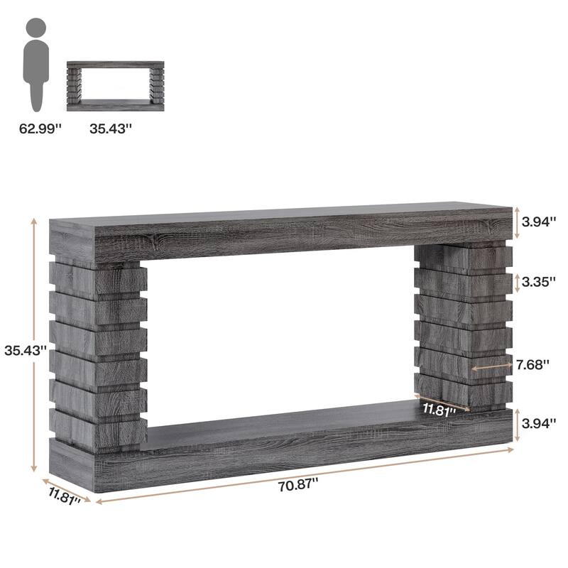 70.8 Inch Console Table Long Narrow Sofa Table for Entryway Living Room