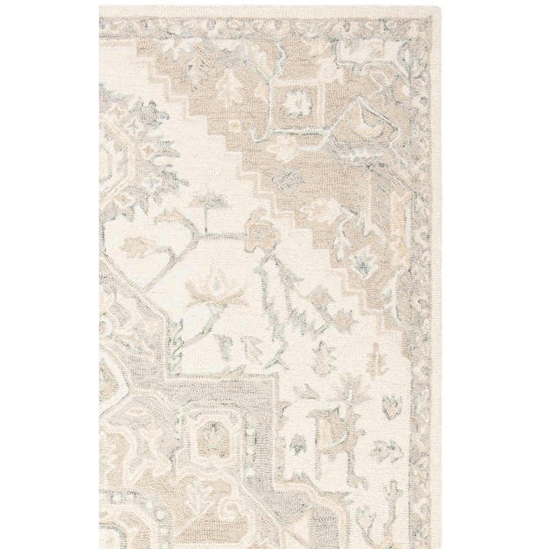 SAFAVIEH Handmade Micro-Loop Gulseven Medallion Wool Rug