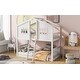 preview thumbnail 14 of 40, Space-Saving Twin over Twin House Bunk Bed with Ladder