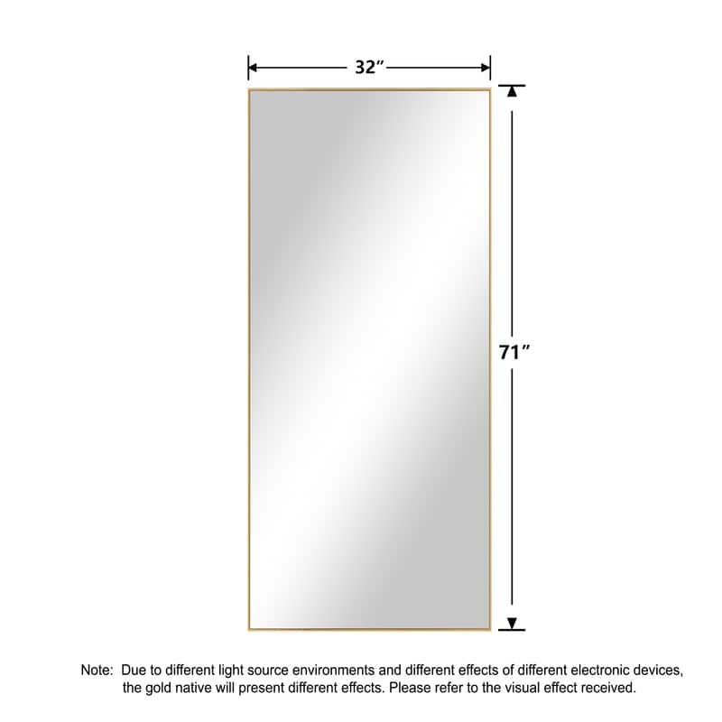 Full Length Free Standing Body Mirror Metal Framed Wall Mirror Large Floor Mirror