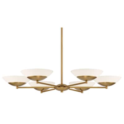 Minka Lavery 3946 Solara 6 Light 36" Wide LED Chandelier with Faux