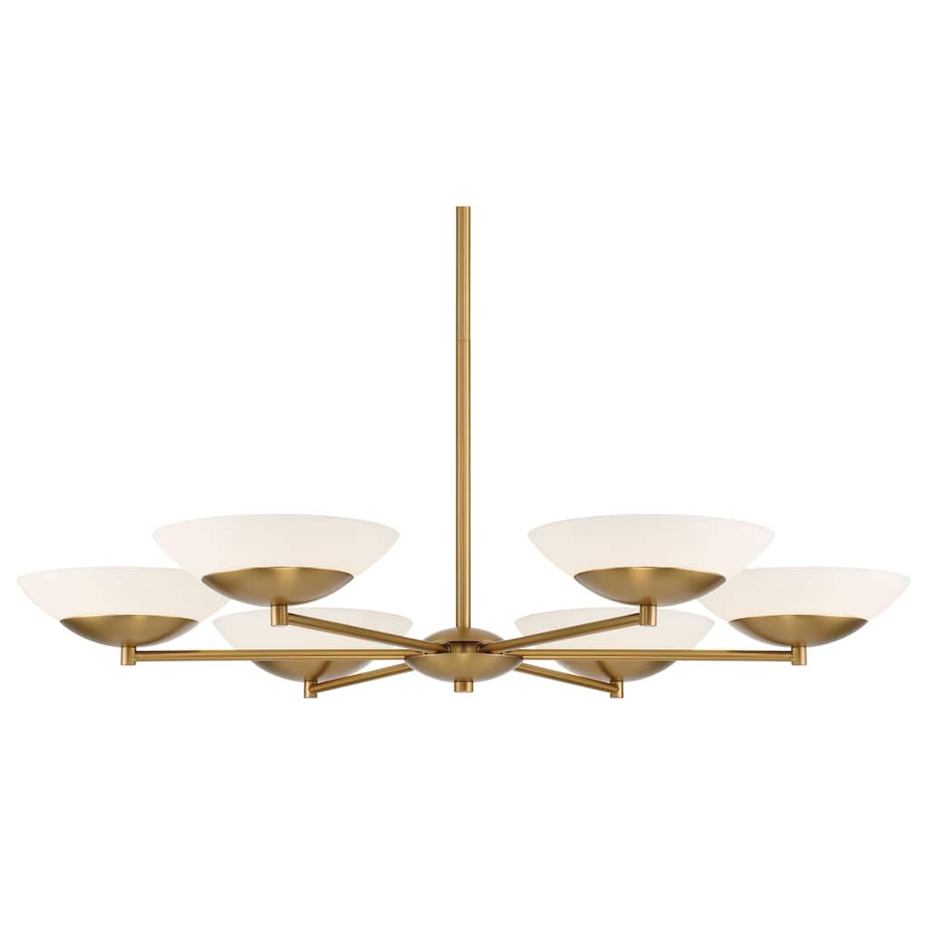 Minka Lavery 3946 Solara 6 Light 36" Wide LED Chandelier with Faux