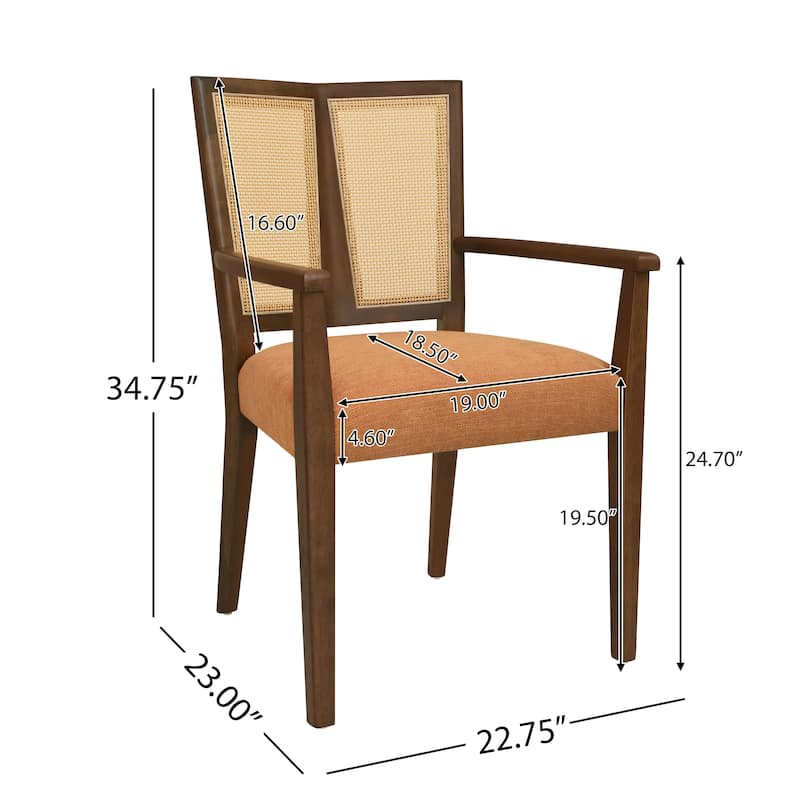Wood Arm Chair Dining Chairs (Set of 2)