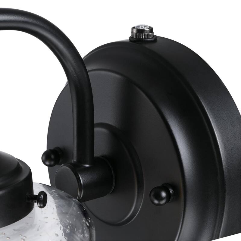 Westinghouse Lighting Eddystone One Light Outdoor Wall Fixture with Dusk to Dawn Sensor, Matte Black Finish, Clear Seeded Glass