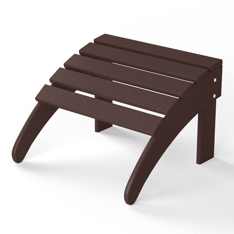 Polytrends Laguna Hdpe All Weather Outdoor Patio Foldable Ottoman