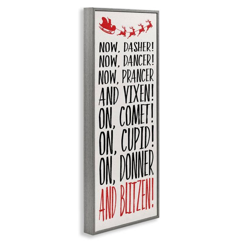 Stupell Holiday Reindeer Names Framed Giclee Art Design By Dogwood Portfolio
