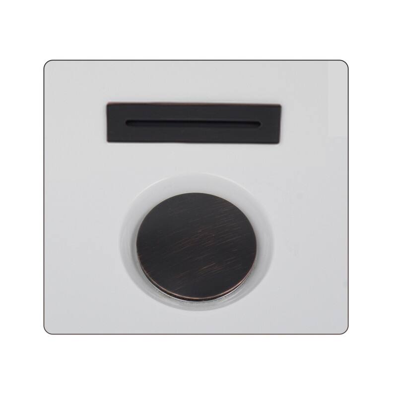 Vanity Art 67" X 31" White Acrylic Freestanding Bathtub - White/Oil Rubbed Bronze