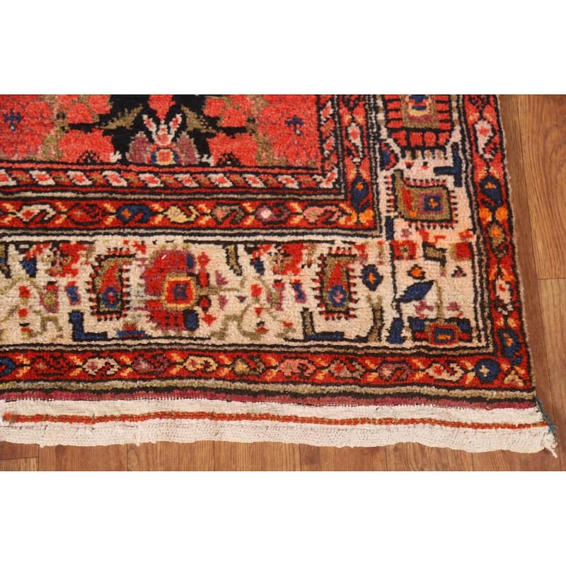 Bidjar Persian Antique Runner Rug Hand-Knotted Wool Carpet - 3'6"x 14'7"
