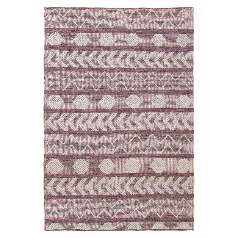 ECARPETGALLERY Braid weave Sienna Grey Wool Rug - 6'0 x 9'1 - Light Grey - 6'0 x 9'1