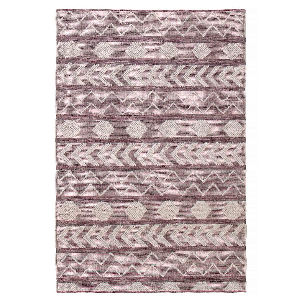 ECARPETGALLERY Braid weave Sienna Grey Wool Rug - 6'0 x 9'1