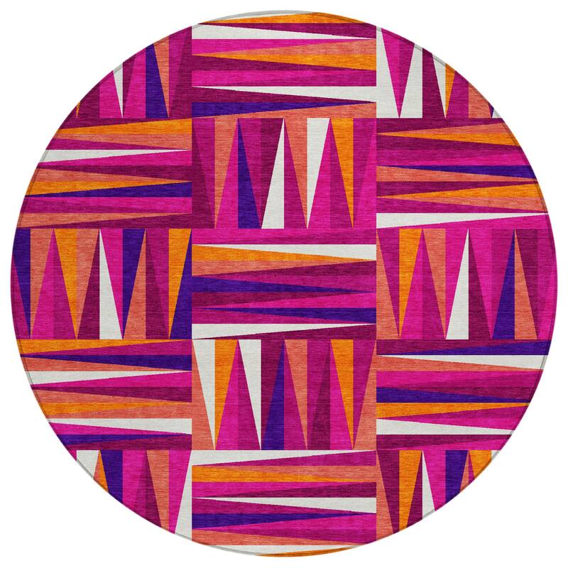 HomeRoots Geometric Transitional Rectangle Outdoor Rug