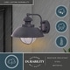 preview thumbnail 2 of 5, VAXCEL Harwich 10.25 in. H 1-Light Gray Coastal Outdoor Wall Sconce, Steel, Clear Seeded Glass Shade, LED Compatible