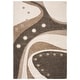 preview thumbnail 41 of 58, SAFAVIEH Florida Shag Riet Abstract 1.2-inch Thick Rug 6' x 9' - Brown/Ivory