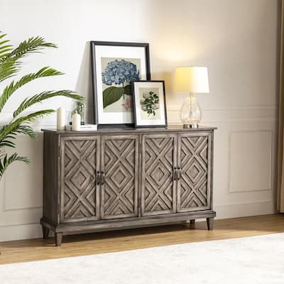 Angel Traditional Distressed Storage Sideboard with Adjustable Shelves by HULALA HOME