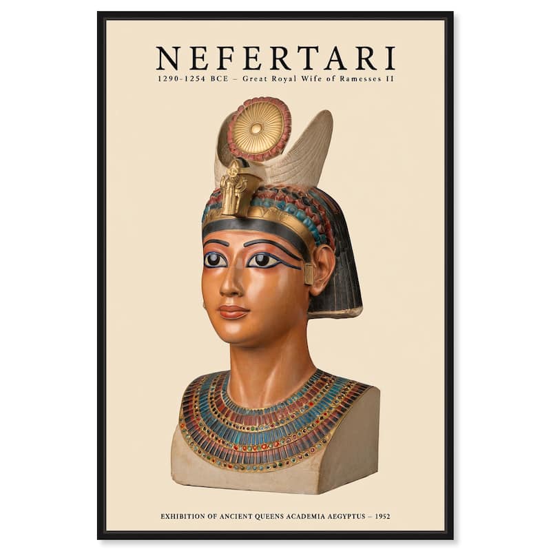 Ancient Egyptian Queen Canvas by Art Remedy - Black - 20" x 30"