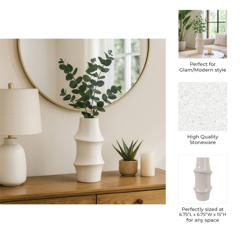 Ceramic Vase Modern Decorative Flower Sculptural for Home Decor