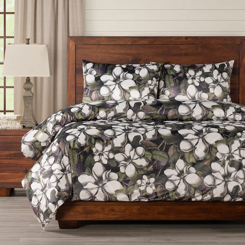 Smithsonian Sweet Magnolias Duvet Set - King - 3 Piece
