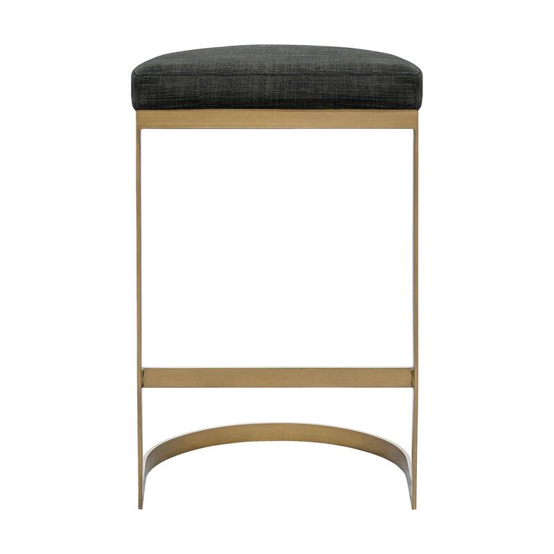 Madison Park Marc Charcoal/ Antique Gold Counter Stool