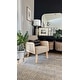 preview thumbnail 8 of 7, Rattan Armrest Fabric Upholstered Accent Chair