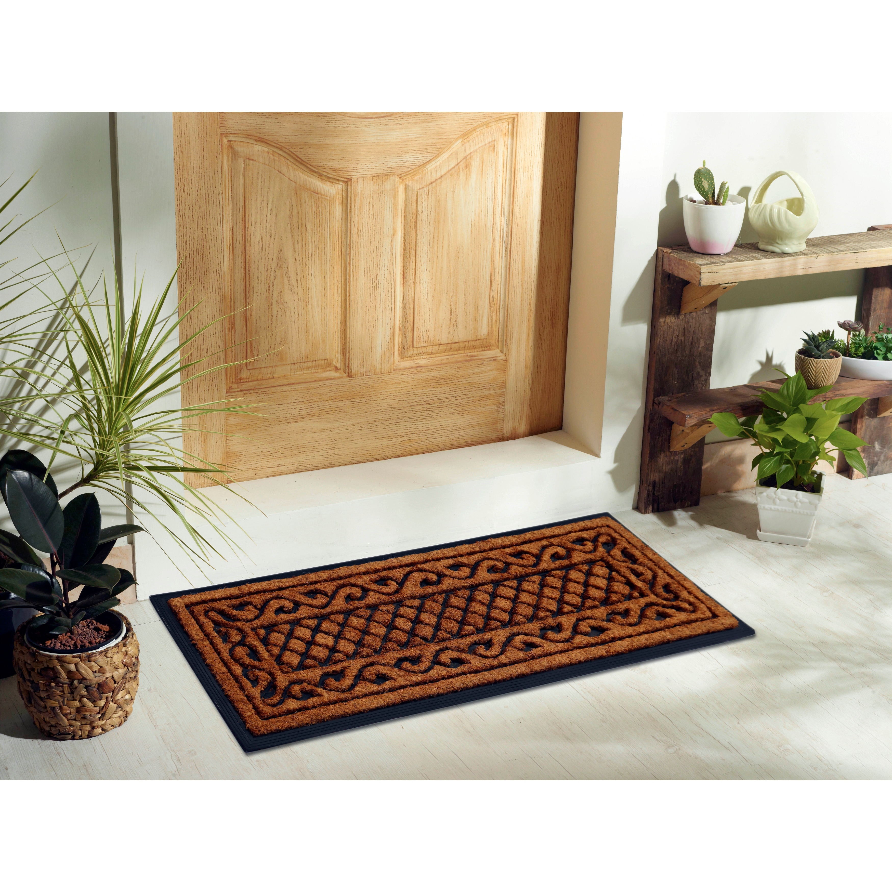 Vine Border Outdoor Coir Non Skid Doormat