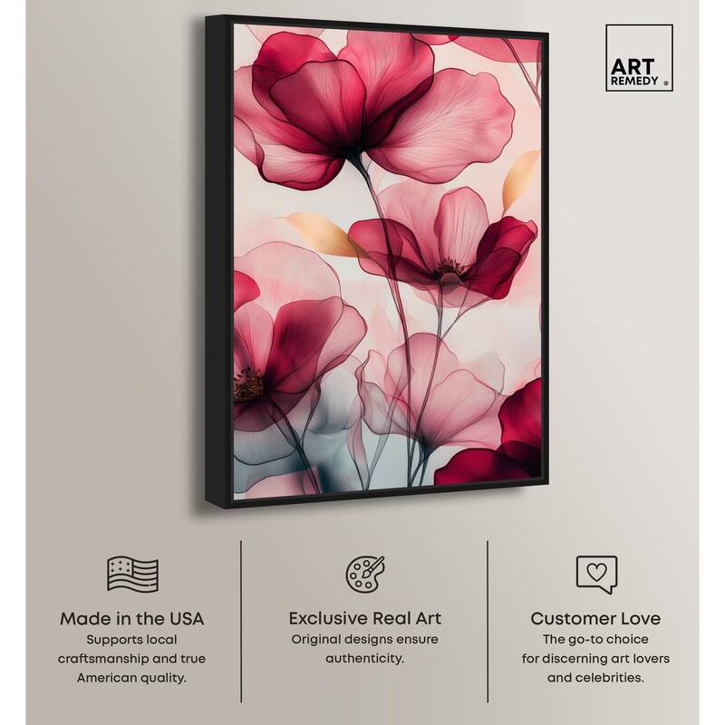 Chiffon Cherry Charm Canvas by Art Remedy